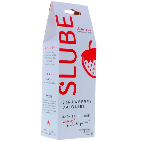Slube Strawberry Daiquiri Vandbaseret Bade Gel 250 g - Klar
