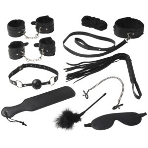 baseks Kinky Blød Bondage Sæt til Begyndere - Black