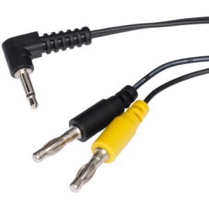 E-Stim Kort Kabel 4 mm - Sort