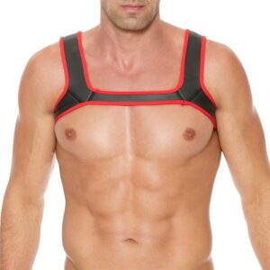 OUCH! Puppy Play Harness Rød - Black - S/M