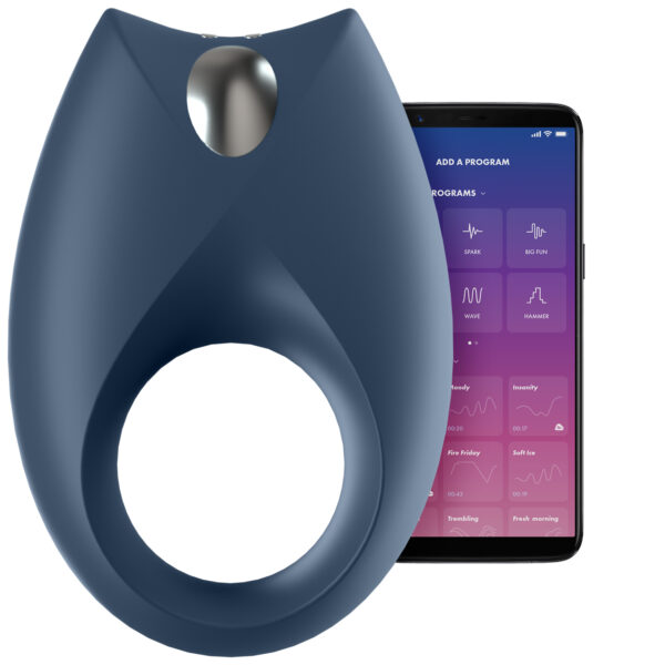 Satisfyer Royal One Vibrerende Penisring - Mørkeblå