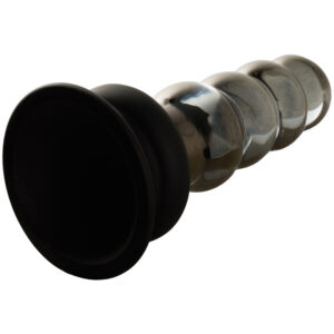 Sinful Vibrerende Beaded Glas Butt Plug med Fjernbetjening - Clear